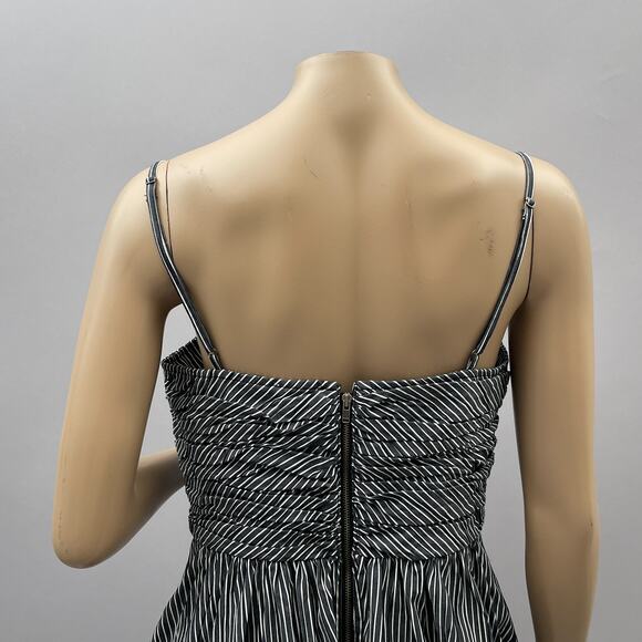 Tracy Reese Anthropologie Dress Women 10 Black Striped Bubble Hem Cocktail Retro - Picture 5 of 10